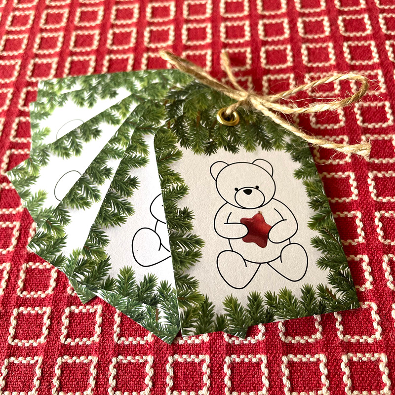 Vánoční jmenovky na dárky (set 5+1) | Xmas gift tags (5+1 pcs set)