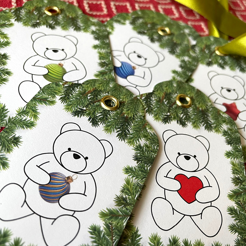 Vánoční jmenovky na dárky (set 5+1) | Xmas gift tags (5+1 pcs set)