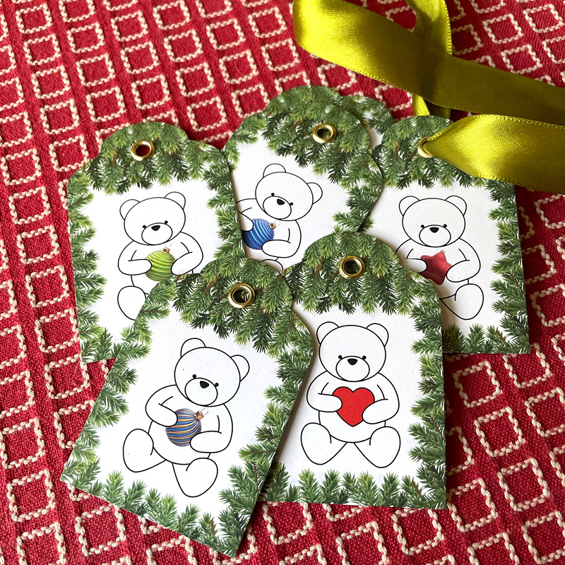 Vánoční jmenovky na dárky (set 5+1) | Xmas gift tags (5+1 pcs set)